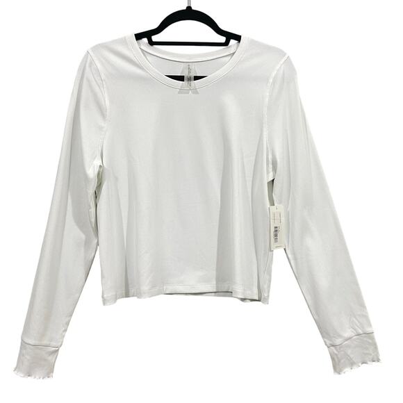 Outdoor Voices White Rib Long Sleeves Top Size XXL - Picture 1 of 6